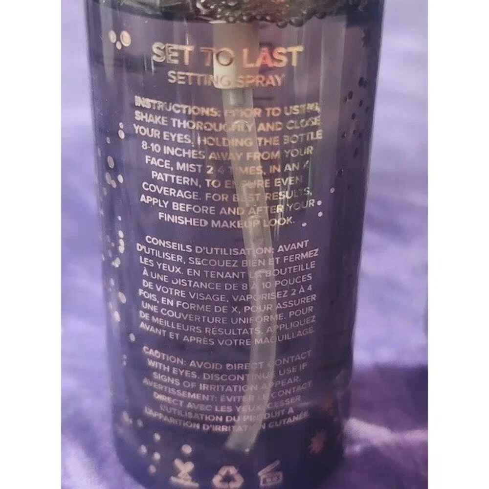 Dear Midnight Set to Last Longwear Face Makeup Setting Finishing Spray 2oz NIB